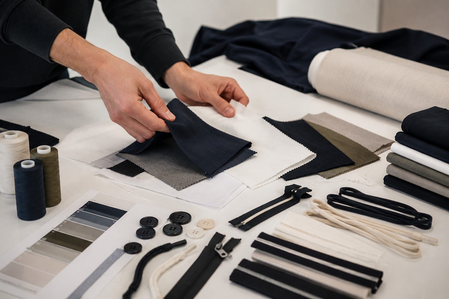 Fabric and trim sourcing for garment production in Portugal