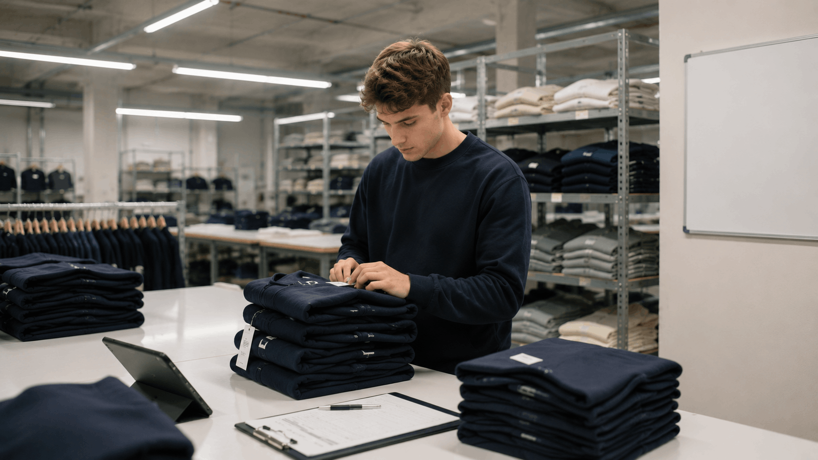 Quality control and production reporting for garment manufacturing in Portugal